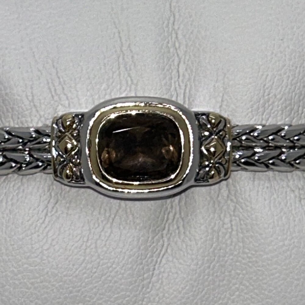 John Medeiros 2-Strand Bracelet Rhodium-Plated Bracelet Champagne Crystal - Picture 2 of 15